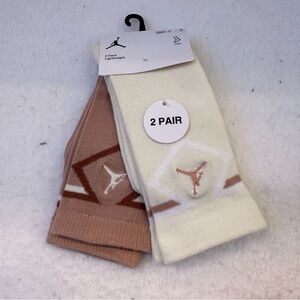 Kids Nike Jordan Cream and Tan Socks Set